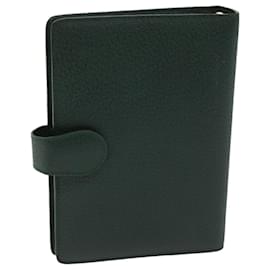 Gucci-GUCCI Day Planner Cover Cuir Vert Auth fm3303-Vert