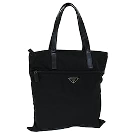 Prada-PRADA Hand Bag Nylon Black Auth ep3746-Black