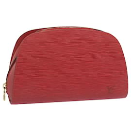 Louis Vuitton-LOUIS VUITTON Epi Dauphine GM Pouch Red M48457 LV Auth 69254-Red