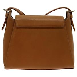 Valentino-VALENTINO Shoulder Bag Leather Brown Orange Auth bs12841-Brown,Orange