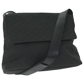 Gucci-gucci GG Canvas Shoulder Bag black 272351 auth 60063-Black