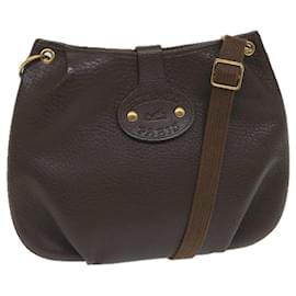Hermès-HERMES Rodeo Shoulder Bag Leather Brown Auth bs9337-Brown