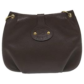 Hermès-HERMES Rodeo Shoulder Bag Leather Brown Auth bs9337-Brown