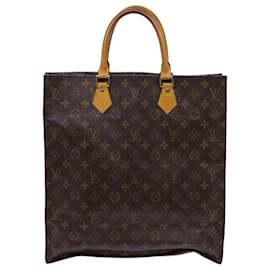 Louis Vuitton-LOUIS VUITTON Monogram Sac Plat Hand Bag M51140 LV Auth yk10015-Monogram