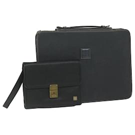 Givenchy-GIVENCHY Clutch Business Bag Leather 2Set Black Auth bs11229-Black
