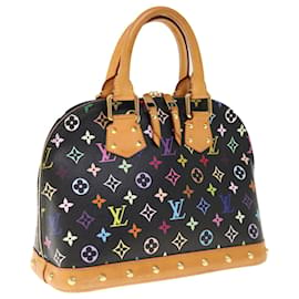 Louis Vuitton-LOUIS VUITTON Monogram Multicolor Alma Hand Bag Black M92646 LV Auth 65443A-Black