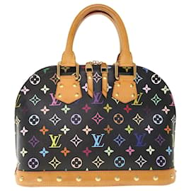 Louis Vuitton-LOUIS VUITTON Monogram Multicolor Alma Hand Bag Black M92646 LV Auth 65443A-Black