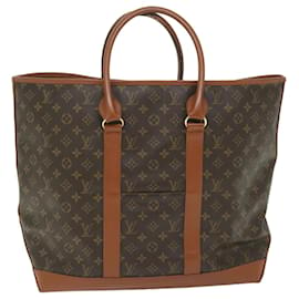 Louis Vuitton-LOUIS VUITTON Monogram Sac Weekend GM Tote Bag M42420 Auth LV 58747-Monogramme