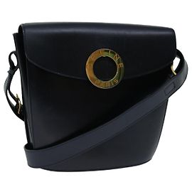 Céline CELINE Borsa a spalla Pelle Navy Auth ep3396 Blu navy