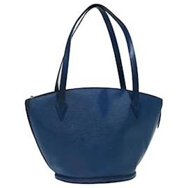 Louis Vuitton-LOUIS VUITTON Epi Saint Jacques Bolsa de Ombro Azul M52275 Autenticação tb1063-Azul