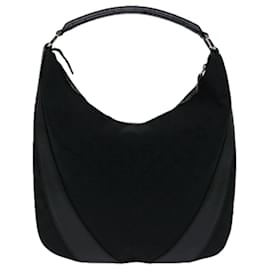 Gucci-gucci GG Canvas Shoulder Bag black 124357 Auth bs12741-Black