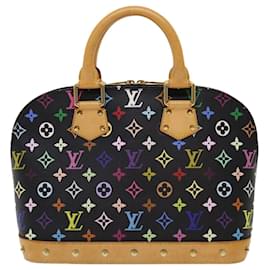 Louis Vuitton-LOUIS VUITTON Monogram Multicolor Alma Handtasche Schwarz M92646 LV Auth 69388-Schwarz