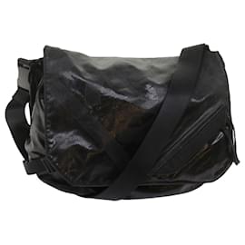 Chanel-CHANEL bolsa de ombro revestida de lona preta CC Auth bs12568-Preto