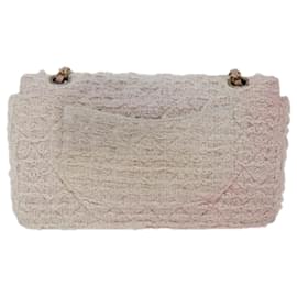 Chanel-CHANEL Matelasse Chain Shoulder Bag Tweed Pink CC Auth 68939A-Pink
