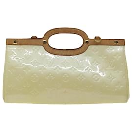 Louis Vuitton-LOUIS VUITTON Monogramm Vernis Roxbury Drive Handtasche Perle M91374 LV Auth 69008-Andere