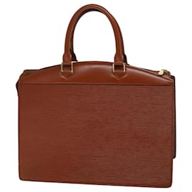 Louis Vuitton-LOUIS VUITTON Epi Riviera Hand Bag Brown M48183 LV Auth 69602-Brown