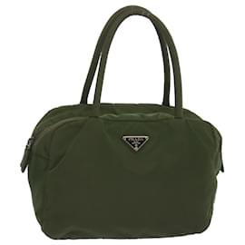 Prada-PRADA Hand Bag Nylon Green Auth bs12826-Green
