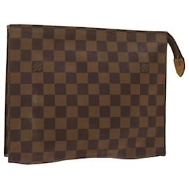 Louis Vuitton-LOUIS VUITTON Damier Ebene Poche Toilette 26 Bolsa N47543 Autenticação de LV 69267-Outro