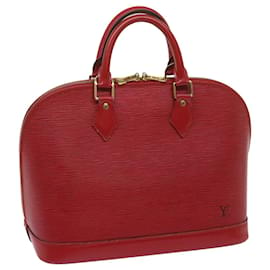 Louis Vuitton-LOUIS VUITTON Bolsa Epi Alma Vermelho Castelhano M52147 Autenticação de LV 68117-Outro