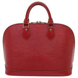 Louis Vuitton-LOUIS VUITTON Bolsa Epi Alma Vermelho Castelhano M52147 Autenticação de LV 68117-Outro