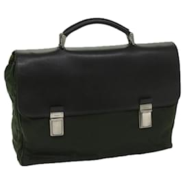 Prada-PRADA Business Bag Nylon Khaki Auth bs12836-Khaki