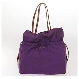 Prada-PRADA Tote Bag Nylon 2Set Purple Black Auth bs12552-Black,Purple