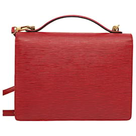Louis Vuitton-Louis Vuitton Epi Monceau 28 Bolsa de mão vermelha M40783 Autenticação de LV 69273-Vermelho