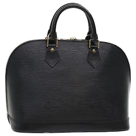 Louis Vuitton-LOUIS VUITTON Epi Alma Hand Bag Black M52142 LV Auth 52227-Black
