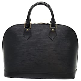 Louis Vuitton-LOUIS VUITTON Epi Alma Hand Bag Black M52142 LV Auth 52227-Black