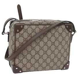 Gucci-GUCCI GG Supreme Shoulder Bag Beige 626363 auth 60070S-Beige