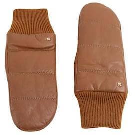 Max Mara Luvas de couro Marrom