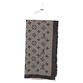 Louis Vuitton-sciarpa di lana-Grigio