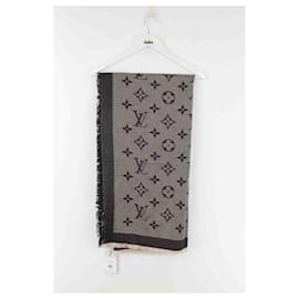 Louis Vuitton-cachecol de lã-Cinza