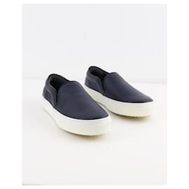 Céline-Zapatillas de cuero-Azul marino