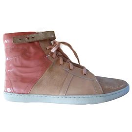 Repetto High Top Sneakers Pink Leather Pink