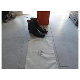 Hermès-Hermès black box ankle boot 44.5 with box and dustbag-Black