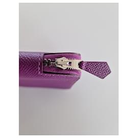 Hermès-Cubierta Agenda GM con cremallera-Púrpura