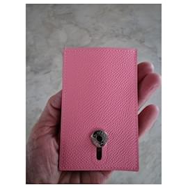 Hermès-Porte-cartes DIABOLO-Rose