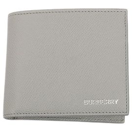 BURBERRY Bolsos pequeños, carteras y estuches Cuero Gris
