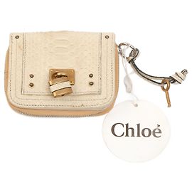 Chloé CHLOE Carteiras Couros exóticos Cru