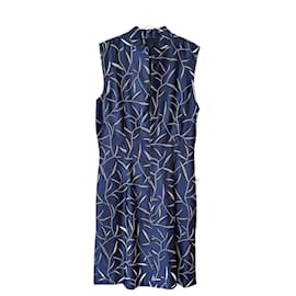 Prada-Prada Blue Leaf Dress, SS1997-Silvery
