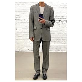 Etro-Etro Houndstooth Suit-Silvery