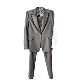 Autre Marque-Fontana Couture Pant Suit-Silvery