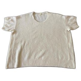 CT Plage Pullover oder Sweatshirt im Oversize-Stil mit Waschbär-Motiv in Elfenbeinfarbe, Größe 40. Creme
