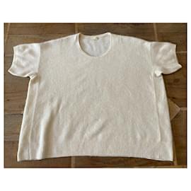 CT Plage-Pullover oder Sweatshirt im Oversize-Stil mit Waschbär-Motiv in Elfenbeinfarbe, Größe 40.-Creme