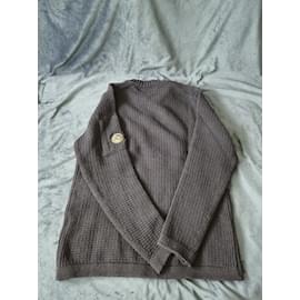 CP Company-Wool sweater with a "boat" neckline-Navy blue