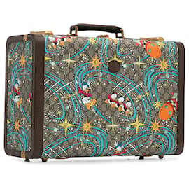 Gucci-Gucci Brown x Disney Medium GG Supreme Donald Duck Savoy Suitcase-Brown,Beige