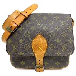 Louis Vuitton-Louis Vuitton Brown Monogram Cartouchiere MM-Brown