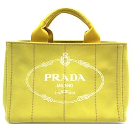 Prada-Bolso tote amarillo con logo Canapa de Prada-Amarillo