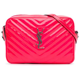 Yves Saint Laurent-Bolsa para câmera Yves Saint Laurent rosa patente Lou-Rosa